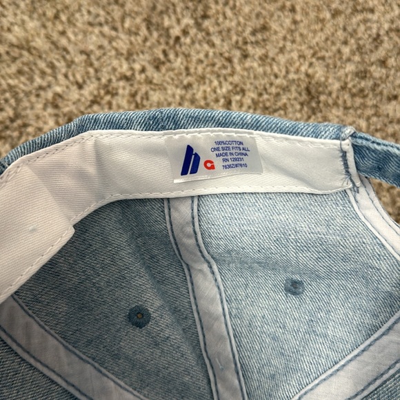 Denim Dog Mom custom Embroidered Hat in 100% cotton adjustable hat - Picture 3 of 6